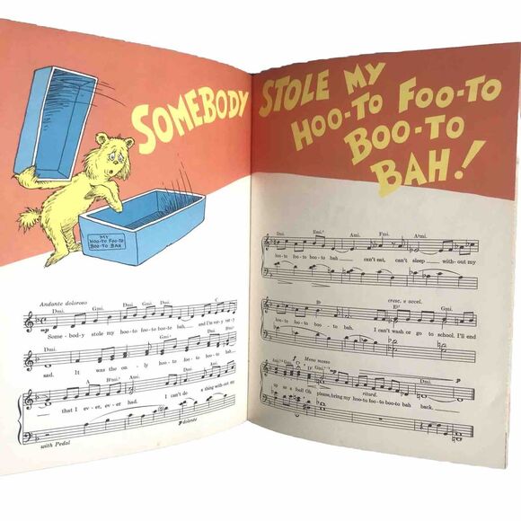 Vintage Dr. Seuss CAT IN THE HAT Song Book Beginner 1967 1st Ed Eugene Poddany - Picture 4 of 7